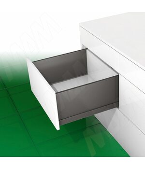 NOVA PRO SCALA [H250] Высокий стандартный ящик без рейлингов, h250 мм, открывание от нажатия/плавное закрывание, графит, 500 мм