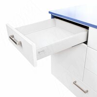 M-TECH комплект ящика 400 мм, белый, боковины h96 мм с направляющими плавного закрывания