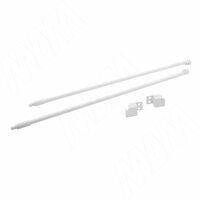 M-TECH комплект круглых рейлингов с фиксаторами 400 мм, белый