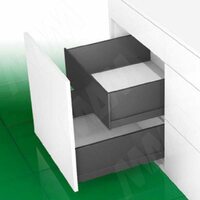 NOVA PRO SCALA [HI F8] Высокий внутренний ящик F8 без рейлингов, h186 мм, открывание от нажатия/плавное закрывание, графит, 500 мм