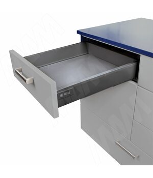 M-TECH комплект ящика 450 мм, графит, боковины h96 мм с направляющими плавного закрывания