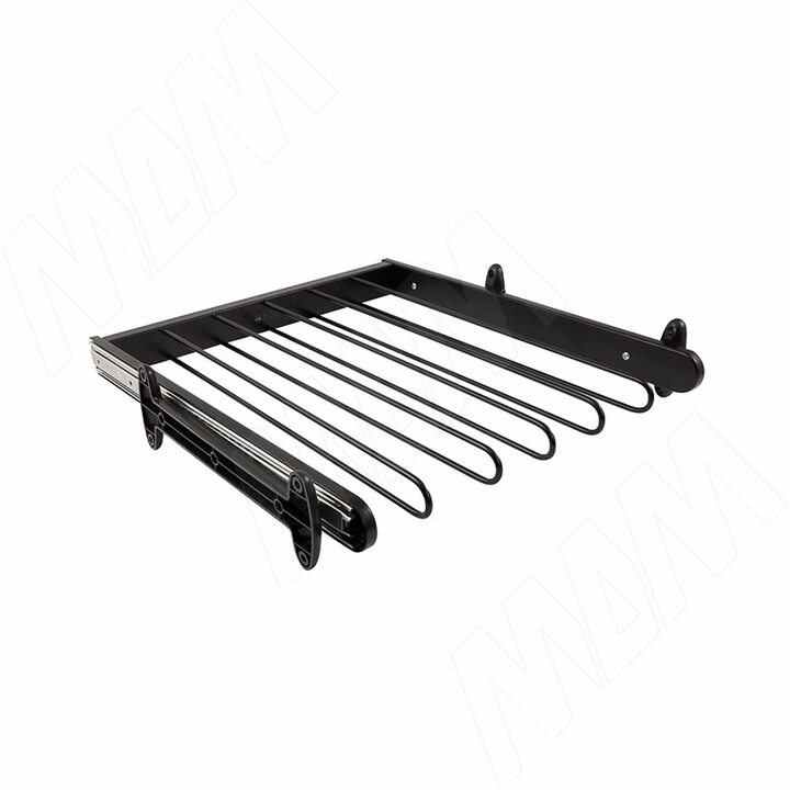 BELLE Вешало для брюк, 500 мм, черный, полн. выдв.