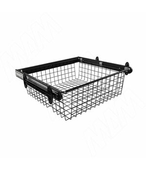 BELLE Корзина для белья, 600 мм, черный, полн. выдв.