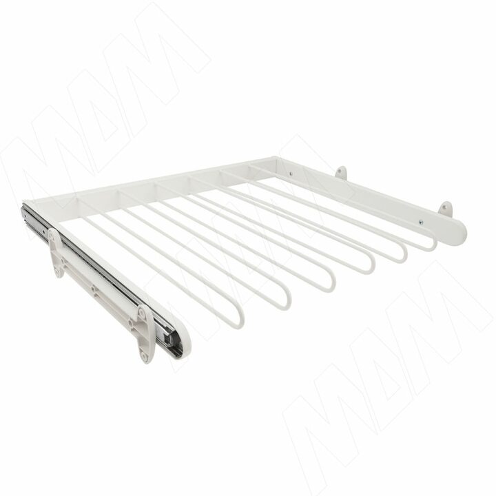 BELLE Вешало для брюк, 600 мм, белый, полн. выдв.