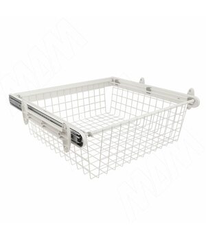 BELLE Корзина для белья, 600 мм, белый, полн. выдв.