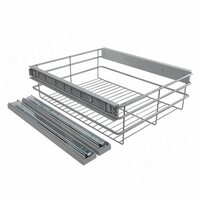 PARTNER Корзина для белья, 750 мм, серый, полн. выдв., плавн. закр.