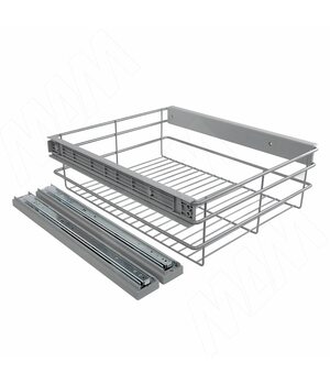 PARTNER Корзина для белья, 750 мм, серый, полн. выдв., плавн. закр.