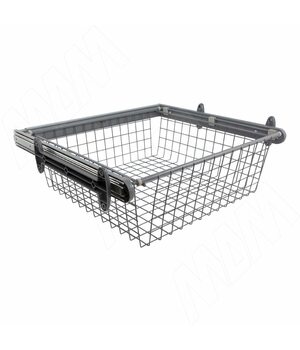 BELLE Корзина для белья, 700 мм, графит, полн. выдв.