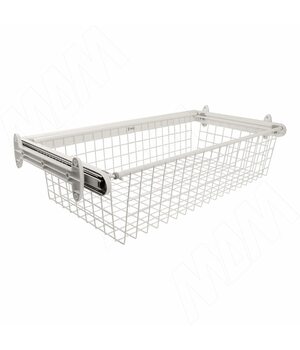 BELLE Корзина для белья, 900 мм, глубина 350 мм, белый, полн. выдв.