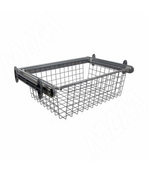 BELLE Корзина для белья, 700 мм, глубина 350 мм, графит, полн. выдв.