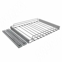 PARTNER Вешало для брюк, 500 мм, серый, полн. выдв., плавн. закр.