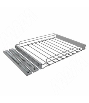 PARTNER Вешало для брюк, 500 мм, серый, полн. выдв., плавн. закр.