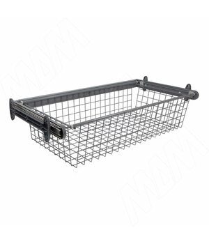 BELLE Корзина для белья, 800 мм, глубина 350 мм, графит. полн. выдв.