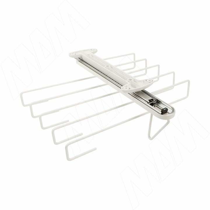 BELLE Вешало для брюк, потолочного крепления, глубина 350 мм, белый, полн. выдв.