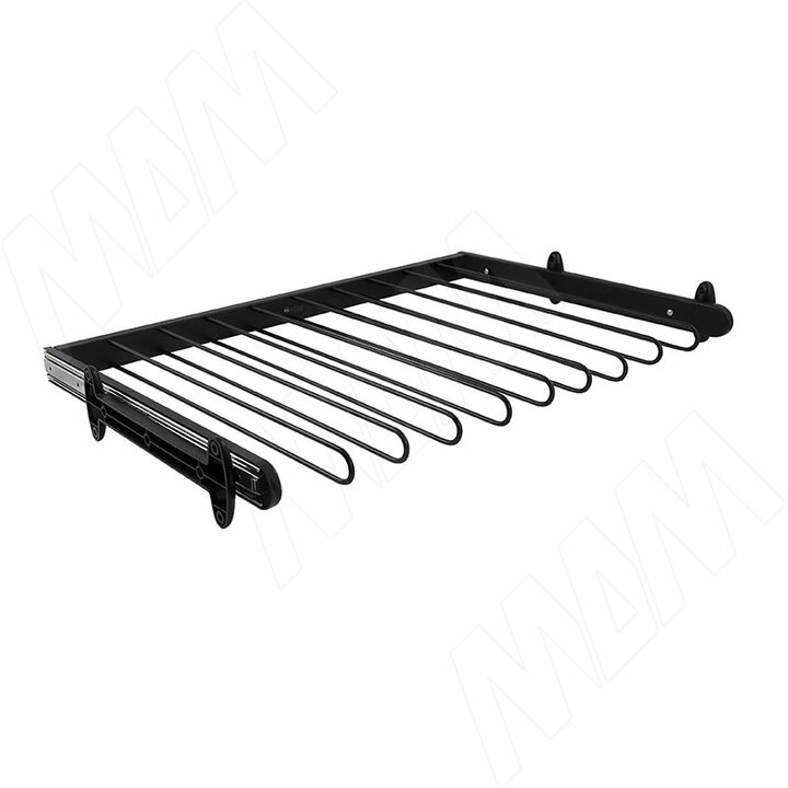 BELLE Вешало для брюк, 800 мм, черный, полн. выдв.