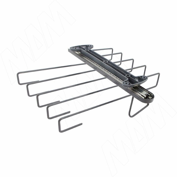 BELLE Вешало для брюк, потолочного крепления, глубина 350 мм, графит, полн. выдв.