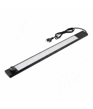 FULLY Светодиодный светильник с кнопочным выключателем, черный, 220V, 600мм, с изменением цветовой температуры 3000-6500К, 8W