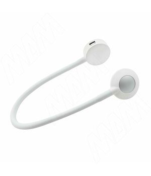 FLEX Светодиодный светильник на гибкой ножке с сенсорным выключателем, 2 USB, белый,12V, нейтральный белый 4000К, 2,1W