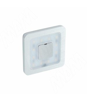 QUADRUM Светодиодный светильник точечный квадратный, серебро, 12V, нейтральный белый 4000К, 2,4W