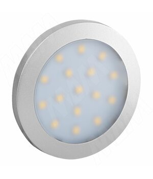 FLAT Светодиодный светильник точечный круглый, серебро, 12V, нейтральный белый 4000К, 1.5W