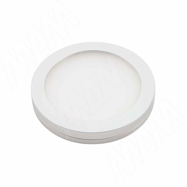 VEGA Светодиодный светильник точечный, круглый, серебро, 12V, нейтральный белый 4500К, 2,2W