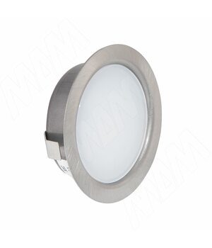 SOLO Светодиодный светильник точечный врезной, никель сатин, 12V, нейтральный белый 4000К, 4W