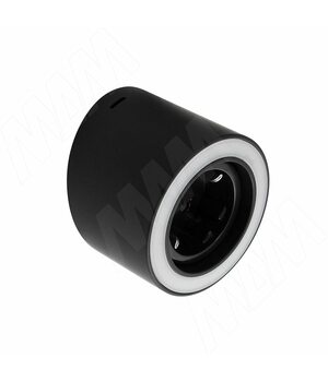 TONDY Светильник круглый, 1 розетка, черный, 24V, теплый и нейтральный белый 2700-4000К, 4,5W