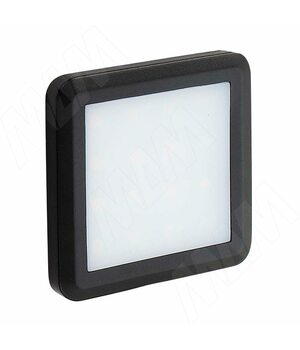 FLAT Светодиодный светильник точечный квадратный, черный, 12V, нейтральный белый 4000К, 1.5W