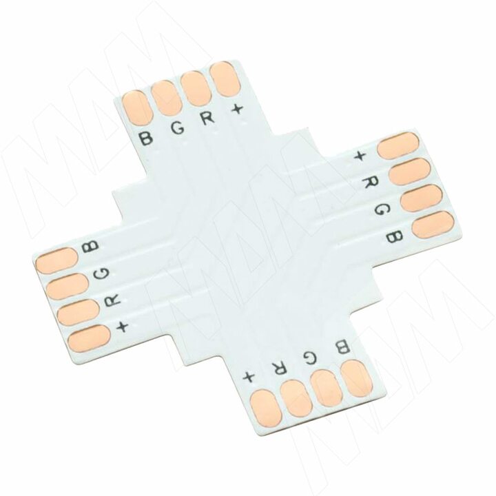 STRIP Коннектор для ленты 10 мм, RGB, X-образный, IP20