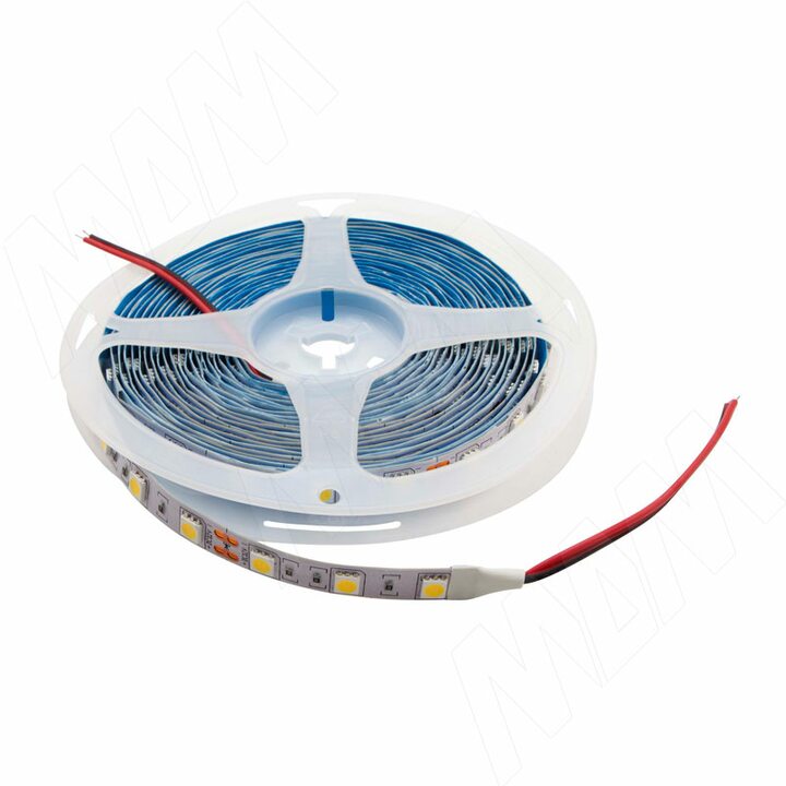 Лента светодиодная 5050/60, 24V, 5 м, нейтральный белый 4000К, IP20, 14.4W/1м