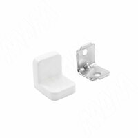 ANGLE Уголок мебельный с пластиковой накладкой 20х20х20 мм, белый