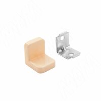 ANGLE Уголок мебельный с пластиковой накладкой 20х20х20 мм, бежевый