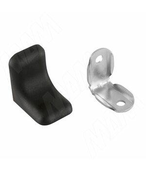 WINK Уголок мебельный с пластиковой накладкой 26х26х20 мм, черный