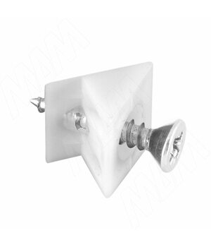 Уголок мебельный с саморезом белый