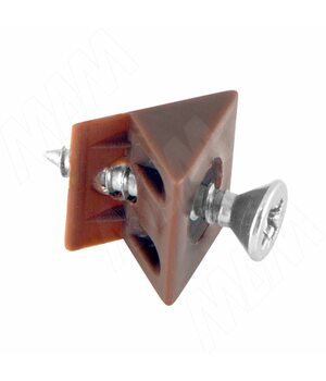 Уголок мебельный с саморезом коричневый