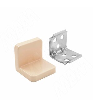 ANGLE Уголок мебельный с пластиковой накладкой 26х26х28 мм, бежевый