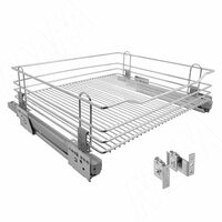 ROUND Корзина 500 мм, H 170 мм, с боковым креплением, креп. фасадов, направляющие Nova Pro