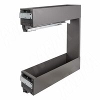 LAMINA Двухуровневая корзина, 150 мм, бок. крепл. лев., направл. Nova Pro