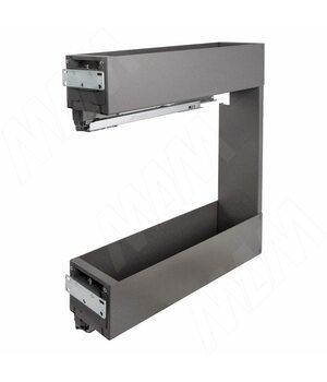 LAMINA Двухуровневая корзина, 150 мм, бок. крепл. лев., направл. Nova Pro