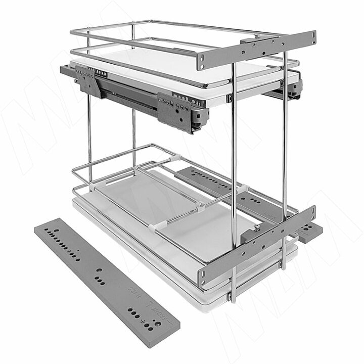 GALAXY Двухуровневая корзина 300 мм, эллипт. прут, противоск., с компл. креплений, с боковым крепл., направл. плавн. закр. Nova Pro