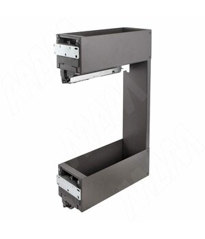 LAMINA Двухуровневая корзина в верхн. яр., 150 мм, бок. крепл. лев., направл. Nova Pro