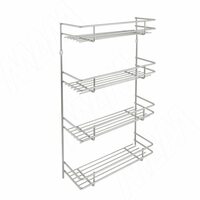 BASE Полка четырехуровневая, металлик серебристый