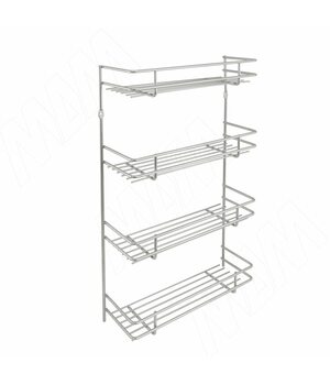 BASE Полка четырехуровневая, металлик серебристый