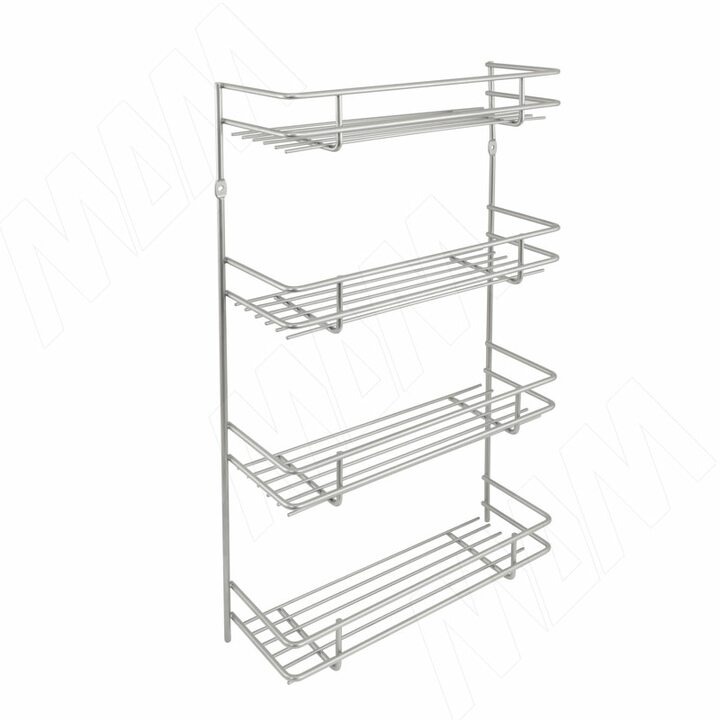 BASE Полка четырехуровневая, металлик серебристый