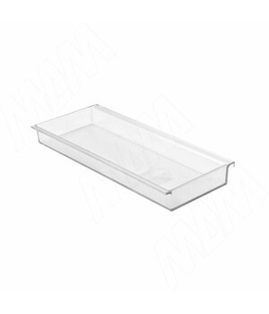 Лоток пластиковый для бутылочниц в верхнюю базу 150 мм, прозрачный
