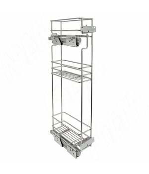 ROUND Трехуровневая корзина в верхн. яр. 150 мм, бок. крепл. лев., с направл. плавн. закр. Nova Pro