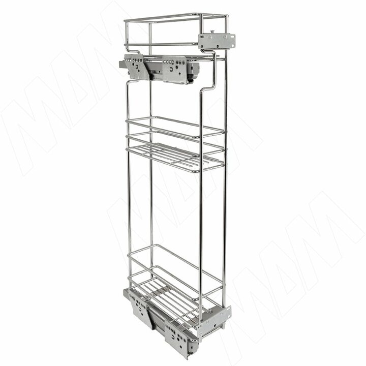 ROUND Трехуровневая корзина в верхн. яр. 150 мм, бок. крепл. лев., с направл. плавн. закр. Nova Pro