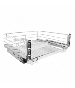 BARRA Корзина-посудосушитель 600мм с креп.к фасаду и пласт.поддоном, направляющие полн. выдвижения, плав. закрывания, хром