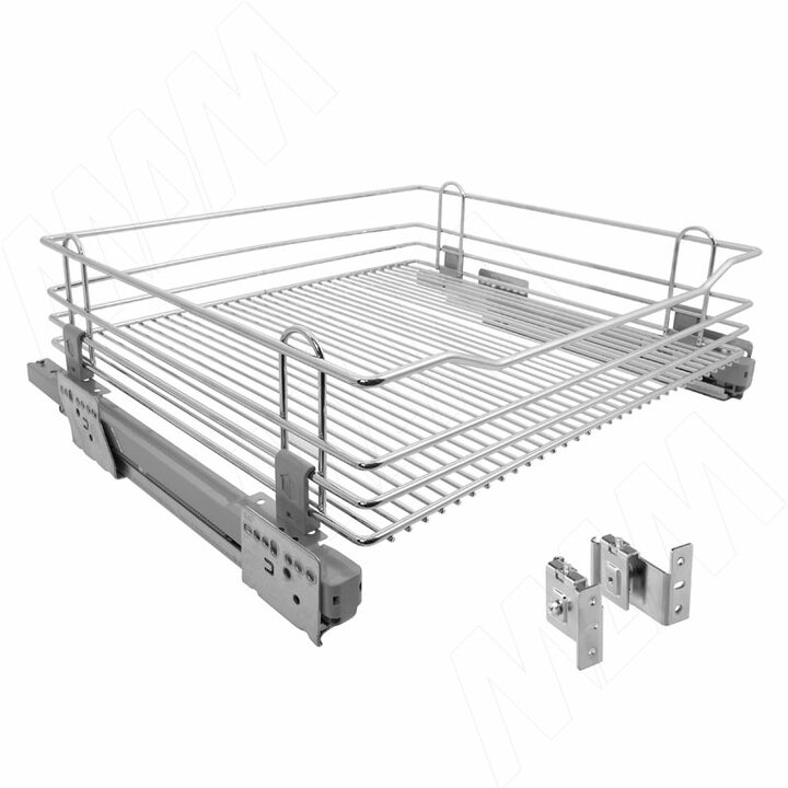 ROUND Корзина 500 мм, H 170 мм, с боковым креплением, креп. фасадов, направл. плавн. закр. Nova Pro