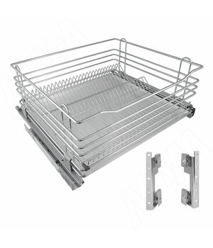 PARTNER Корзина-посудосушитель 450 мм, с алюм. поддоном, креп. фасадов, направляющие плавного закрывания
